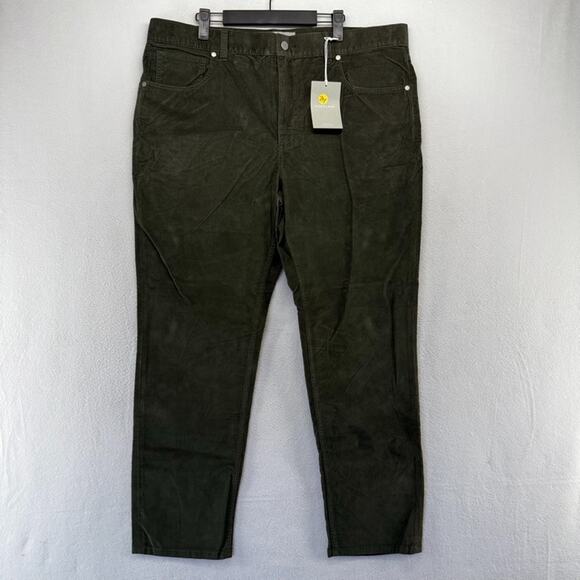 Everlane Corduroy Pants Mens 40x30 Green Chino Khaki Slim Trouser Office NEW - Picture 2 of 11